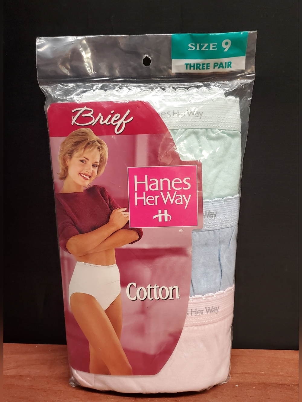 Vintage 1996 Hanes Her Way Cotton Briefs Size 9